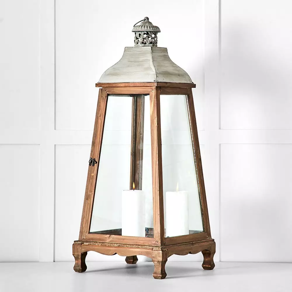 "Antique" Wooden Lantern 4 "Antique" Wooden Lantern - Image 2